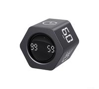 babominimer Minuteur visuel multifonction avec capteur de gravité, 5 fois préréglées et 3 vitesses, design sonore pour la cuisine, le bureau, l'apprentissage du sport (noir)