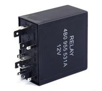 babominimer Moteur d'essuie-glace intermittent pour relais 4B0955531A pour Passat pour A4 2001-2012 11 broches en plastique noir ECU pour relais compatible avec 4B0 955 531 A