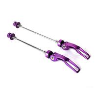 babominimer Mountain Ensemble de brochettes à dégagement rapide en alliage d'aluminium usiné avec tige en acier haute résistance, avant 145 mm et arrière 180 mm pour 100 mm/135 mm (violet)