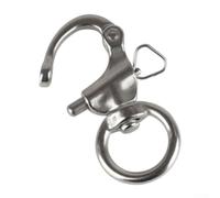 babominimer Mousqueton pivotant en acier inoxydable 316 de 6,3 cm à dégagement rapide compatible avec gréement de voile marin et matériel de pont de bateau, résistant à l'érosion haute charge