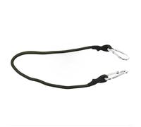 babominimer Mousqueton tendeur - 30/60/90/120 cm - Sangle élastique à crochet avec mousqueton en alliage d'aluminium - Diamètre : 6 mm - Charge maximale : 10 kg - Noir - Pour camping, randonnée (60 cm