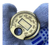 babominimer Outil de jauge d'allumage réglable pour mesure d'épaisseur de 0,6 à 2,4 mm, jauge d'épaisseur avec plage de 0,1 à 0,2 cm, construction en fonte sous pression, portable (doré)