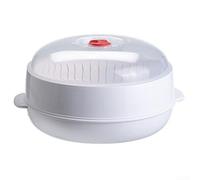 babominimer Panier vapeur à légumes pour four à micro-ondes avec couvercle, marmite vapeur multicouche pour chauffer et cuisiner, pour une préparation rapide des légumes (un seul niveau)
