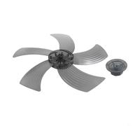 babominimer Pièces de rechange pour pale de ventilateur de 35,6 cm avec 5 feuilles et cache-écrou, design durable en plastique AS à faible bruit, compatible avec les ventilateurs sur pied ou de bureau