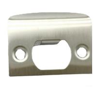 babominimer Plaque de gâche à lèvre étendue pour serrure de porte avec coins arrondis, panneau à soufflet en acier inoxydable noir mat pour une meilleure sécurité de la maison, panneau de boutons de