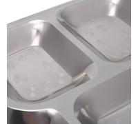 babominimer Plateau à déjeuner rectangulaire en acier inoxydable pour enfants avec 4/5/6 compartiments, pour l'école, le pique-nique, le camping, l'hôpital et la cafétéria, réutilisable (4