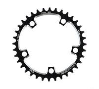 babominimer Plateau de pédalier 110BCD pour vélo de route 5 boulons étroit et large en alliage d'aluminium CNC pour vélos à 9/10/11 vitesses, noir (36T)