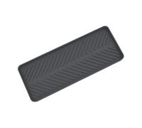 babominimer Plateau de rangement d'évier en silicone 23 x 9 cm avec lignes surélevées pour un séchage rapide, matériau de qualité alimentaire pour salle de bain ou comptoir, noir