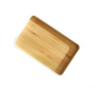 babominimer Plateau de service rectangulaire en plastique pour thé, fruits, collations et petit déjeuner, antidérapant et résistant à la chaleur, pour une utilisation en intérieur ou en extérieur, (M)
