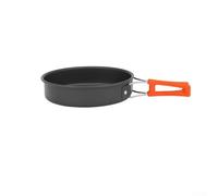 babominimer Poêle à frire pliable en alumine pour 2 à 3 personnes avec poignée anti-brûlure et conduction thermique pour la cuisine en plein air et la randonnée (moyenne)