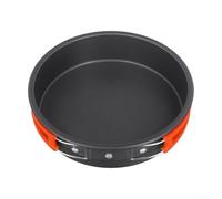 babominimer Poêle à frire pliable en alumine pour 2 à 3 personnes avec poignée anti-brûlure et conduction de chaleur pour la cuisine en plein air et la randonnée (grande)