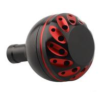 babominimer Poignée de bouton à bascule pour moulinet de pêche Daiwa Power 30 mm, 35 mm, 38 mm avec roulements à billes en acier inoxydable et alliage d'aluminium anodisé (35 mm, noir et rouge)