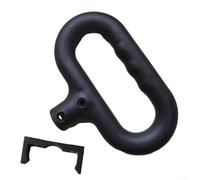 babominimer Poignée de rechange pour chariot de camping avec boucle fixe, barre de poignée de chariot en plastique noir durable pour camping en plein air ou chariot utilitaire de jardin, (style rond B