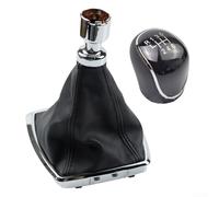 Babominimer Pommeau de levier de vitesse à 6 vitesses avec soufflet de levier de vitesse, cadre chromé, compatible avec Ford 2008-2012, C-MAX 2008-2010, OEM : GB64637AA, 1639784, 8V4R7P002KB