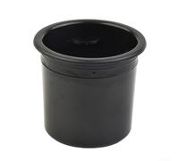 babominimer Porte-gobelet encastré en plastique pour voiture, bateau, camping-car, marine - 90 mm de diamètre, taille du trou de 80 mm, insert de canette en ABS noir pour montage sur table