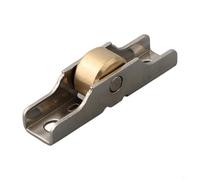 babominimer Poulie coulissante antirouille pour volets et écrans, boîtier en acier inoxydable avec roue en cuivre, matériel vintage pour portes, panneaux de verre (10 mm simple plat)