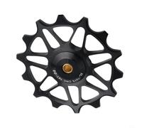 babominimer Poulie de dérailleur arrière en alliage d'aluminium 12T 14T avec dents étroites et larges usinées AL7075 pour composants de route et de montagne (noir 12T)