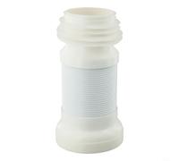 babominimer Raccord flexible en PVC blanc pour cuvette WC extensible 250 mm-500 mm raccord de tuyau d'évacuation pour une connexion sécurisée entre la cuvette WC et le tuyau de sol, plomberie longue