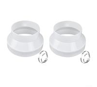 babominimer Réducteur de conduit en PVC de 20,3 cm à 15,2 cm, connecteur d'aération en plastique ABS avec colliers de serrage en acier inoxydable 304 pour ventilateurs d'échappement de salle de bain