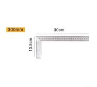 babominimer Règle carrée de charpentier en forme de L 250 mm-600 mm en alliage d'aluminium pour la construction et le travail du bois, métriques et marquages pour encadrement, (300 mm)