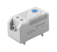 babominimer Régulateur de température réglable de 0 à 60 °C sur rail DIN bimétallique Interrupteur thermostat mécanique pour chauffage électrique ou ventilateur de refroidissement dans les armoires de