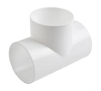 babominimer Répartiteur de connecteur de conduit en forme de T/Y de 10,2 cm pour tuyau de ventilation de ventilateur d'extracteur, matériau ABS de 100 mm, design étanche pour le commerce (forme en T