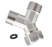 babominimer Répartiteur de robinet double en cuivre en forme de Y 1,27 cm BSP pour lave-vaisselle et machine à laver, raccord de plomberie durable pour alimentation en eau chaude et froide dans la