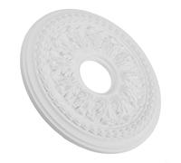 babominimer Rosace ronde en polyuréthane pour luminaires ou couvre-lampes de ventilateur, plaque de plafond décorative de 26 cm ou 35 cm, blanche, légère, sans perçage (26 cm)