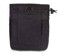babominimer Sac banane d'extérieur en nylon 600D avec plusieurs poches et cordon de fermeture, sac à craie durable et résistant aux déchirures pour escalade, randonnée, camping (noir)