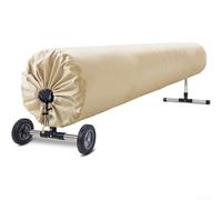 babominimer Sac de rangement solaire pour couverture de piscine, tissu Oxford 420D, housse de protection pour 4,9 m et 5,5 m, beige - bouclier toutes saisons contre les UV, la neige et le gel