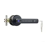 babominimer Serrure de porte à empreintes digitales avec écran et mot de passe virtuel pour contrôle d'accès à domicile et bureau, serrure biométrique d'entrée sans clé, compatible avec application