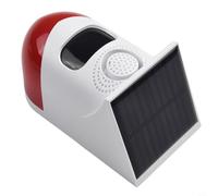 babominimer Sirène de sécurité extérieure sans fil pour détecteur de mouvement solaire 120 dB PIR détecteur IP67 étanche avec télécommande portée de 50 à 100 m