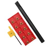 babominimer SNR0012M11 Kit d'outils de tournage interne, avec 10 inserts en carbure 11IR A60, pour filetage CNC de grande surface, traitement de la fonte, diamètre minimum du trou 15 mm