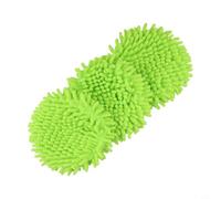 babominimer Spin Mop Lot de 3 têtes de rechange pour système de réservoir RinseClean 2, tampons lavables en microfibre chenille verte, compatible avec balai pivotant, carrelage bois