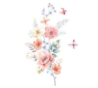 babominimer Sticker mural romantique en vinyle pour salle de bain, siège de toilette, réfrigérateur et placard, décoration intérieure amovible (1 (E)