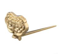 babominimer Support de cadre en laiton massif pour art mural, photos et présentoirs au point de croix avec coins arrondis et pour un montage facile, finition bronze (1 pièce) (laiton)