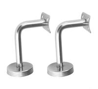 babominimer Support de main courante en acier inoxydable pour support mural d'escalier 60 mm x 60/80/100 mm, connecteur de rail de balai argenté (courbure 60 x 100)