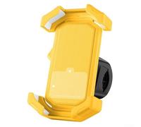 babominimer Support de téléphone électrique rotatif pour voiture et moto, support réglable à 360 degrés avec poignée en caoutchouc antidérapant, convient à la plupart des smartphones, noir (jaune)