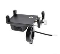 babominimer Support de téléphone pour vélo électrique avec chargeur USB 30 W .0 en alliage d'aluminium réglable compatible avec motoneige cyclisme électrique (10 W)