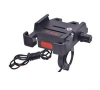 babominimer Support de téléphone pour vélo électrique avec chargeur USB 30 W .0 en alliage d'aluminium réglable compatible avec motoneige cyclisme électrique (30 W)