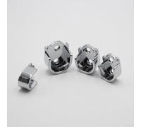 babominimer Support de tringle de rideau de douche en alliage de zinc pour tringles rondes et plates en alliage d'aluminium, 16 mm/19 mm/22 mm/25 mm, argent, pour tringle de placard, tringle de douche