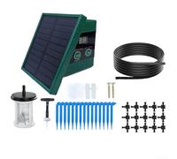 babominimer Système d'arrosage automatique à énergie solaire, kit d'irrigation goutte à goutte, pour fleurs de jardin, légumes, tuyau d'arrosage de 10 m