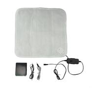 babominimer Tapis chauffant solaire 50 W avec boîte de stockage d'énergie pour animaux domestiques ou chauffe-pieds, tapis chauffant électrique avec panneau solaire, contrôle de la température à deux