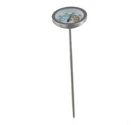 babominimer Thermomètre de sol en acier inoxydable, jauge de température de jardin 304 pour compost et entretien des plantes, compteur extérieur avec 5,4 cm, plage de 4,4 à 82,2 °C (vers de terre)
