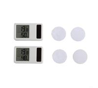 babominimer Thermomètre et hygromètre numérique à énergie solaire pour intérieur avec affichage facile à lire pour le confort de la maison et la surveillance de la santé des enfants (5 x 3 cm)