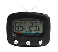 babominimer Thermomètre hygromètre numérique avec grand écran, moniteur de température et d'humidité intérieures, horloge électronique, support magnétique, à suspendre au mur ou sur le bureau (blanc)