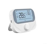 babominimer Thermostat de chaudière RF avec contrôle sans fil pour application, minuterie programmable, affichage de l'humidité et de la météo, et écran d'économie d'énergie éteint