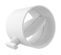 babominimer Vanne de contrôle du volume d'air en plastique avec poignée flexible à 90 degrés pour systèmes de conduits, clapet anti-retour manuel à commutation ronde en blanc pour ventilation