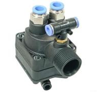 babominimer Vanne de contrôle rotative pour machine à démonte-pneus pneumatique, 1 cylindre de contrôle d'air en plastique noir avec fonction d'échappement rapide et de gonflage compatible avec (B)