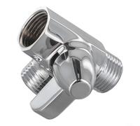 babominimer Vanne de dérivation de douche à 3 voies en laiton chromé adaptateur en forme de T G1/2 pouce support mural pommeau de douche à main mitigeur thermostatique plomberie raccord amélioration